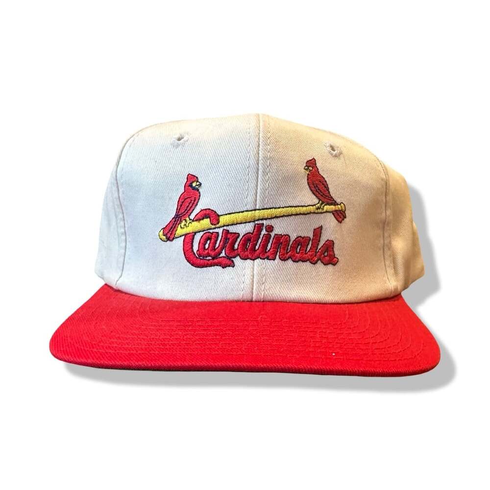 Twins St. Louis Cardinals Vintage Snapback Hat One Size White Red MLB Cap